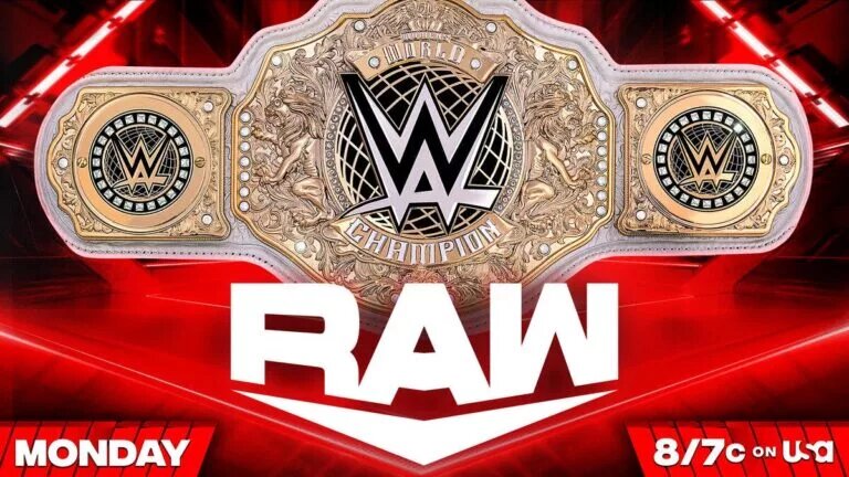 A match graphic for WWE Raw.