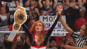 A photo of new WWE Women's World Champion Becky Lynch.