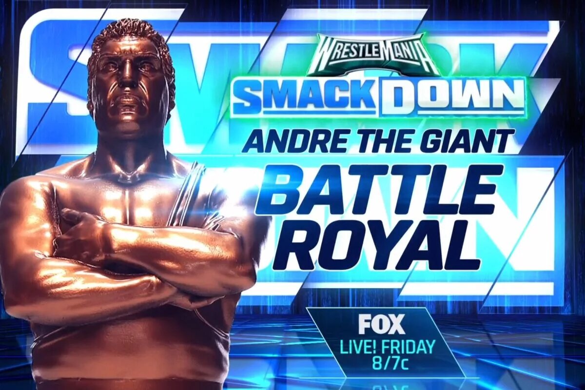 A match graphic for WWE WrestleMania SmackDown.