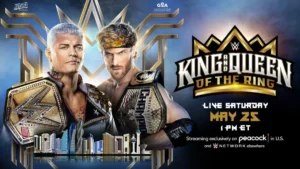 Match graphic from King and Queen of the Ring