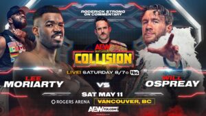 A match graphic for AEW Collision.