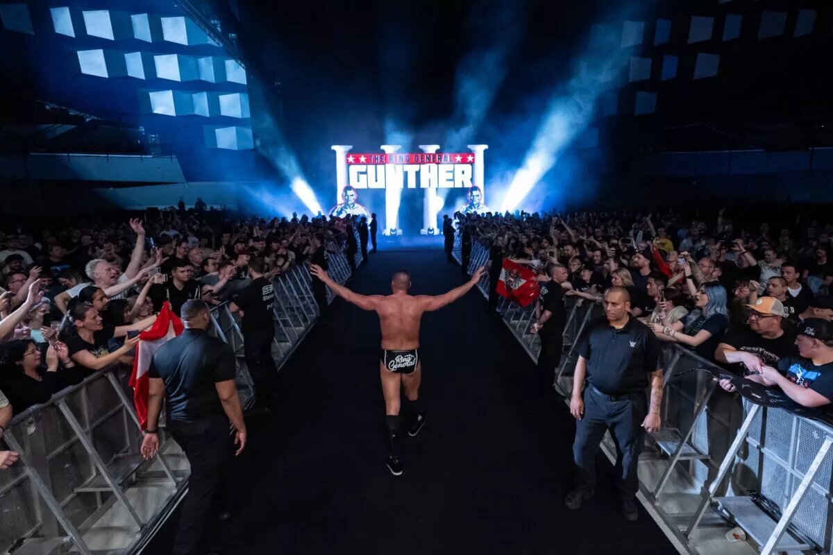 A shot of WWE superstar and King of the Ring competitor Gunther.