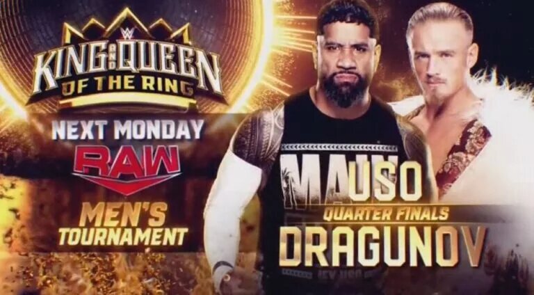 A WWE Raw match graphic.