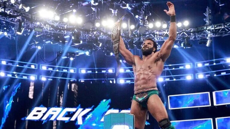 A photo of Jinder Mahal at WWE Backlash.