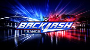 A logo of the WWE Backlash 2024 PLE in France.