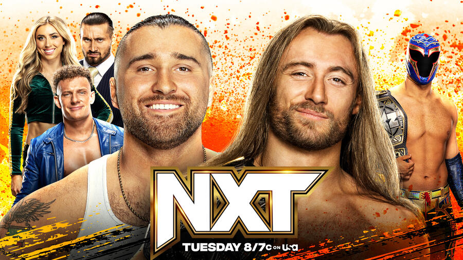WWE NXT graphic of Tony D'Angelo and Nathan Frazer