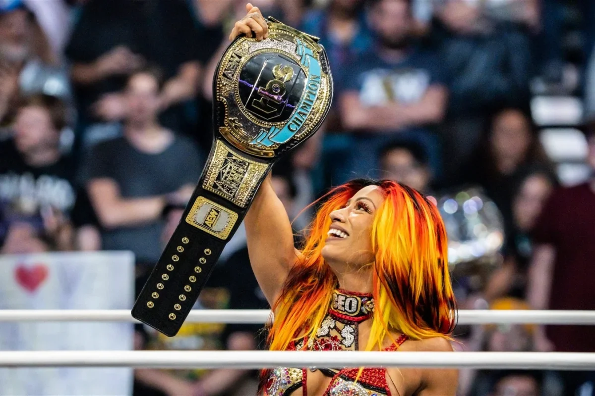Mercedes Mone after winning the TBS Championship at AEW Double or Nothing