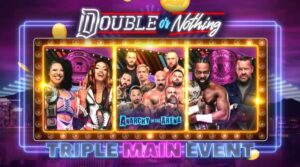 AEW Double or Nothing triple main event poster