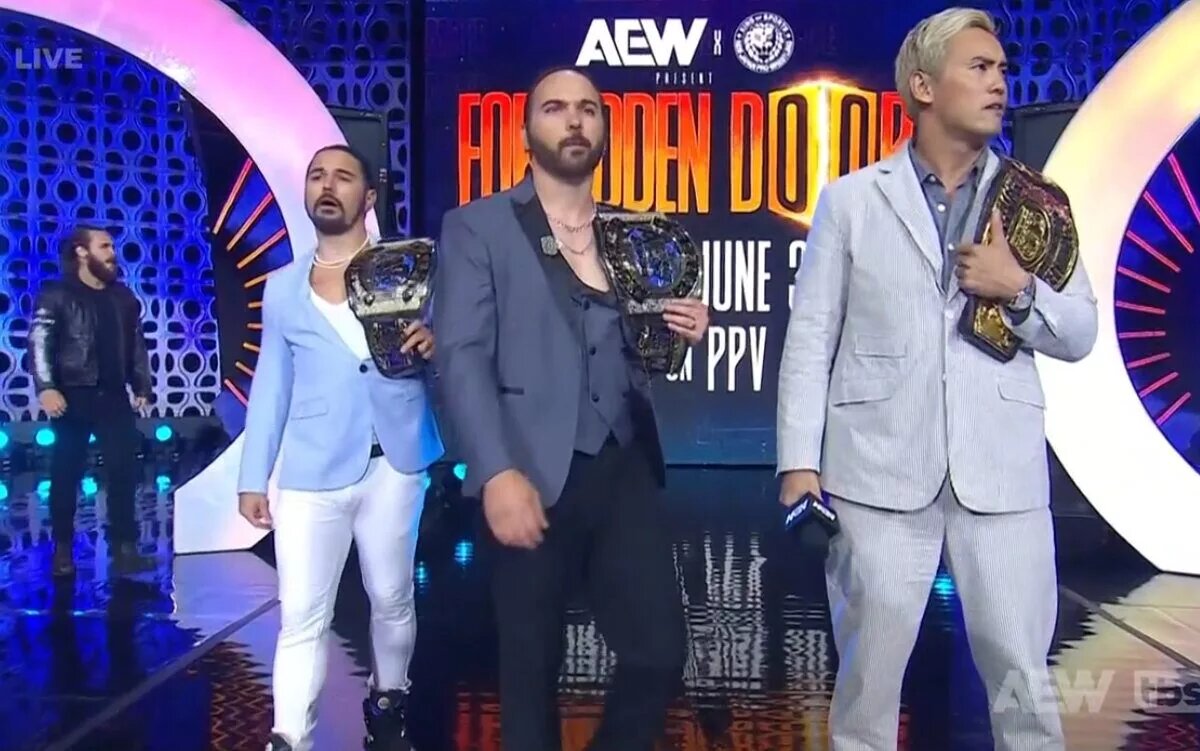 A photo of AEW stable The Corporate Elite.