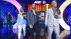 A photo of AEW stable The Corporate Elite.