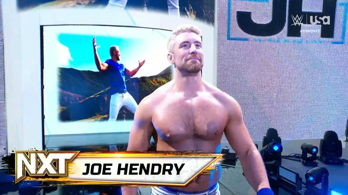A photo of TNA Wrestling star Joe Hendry appearing on WWE NXT.