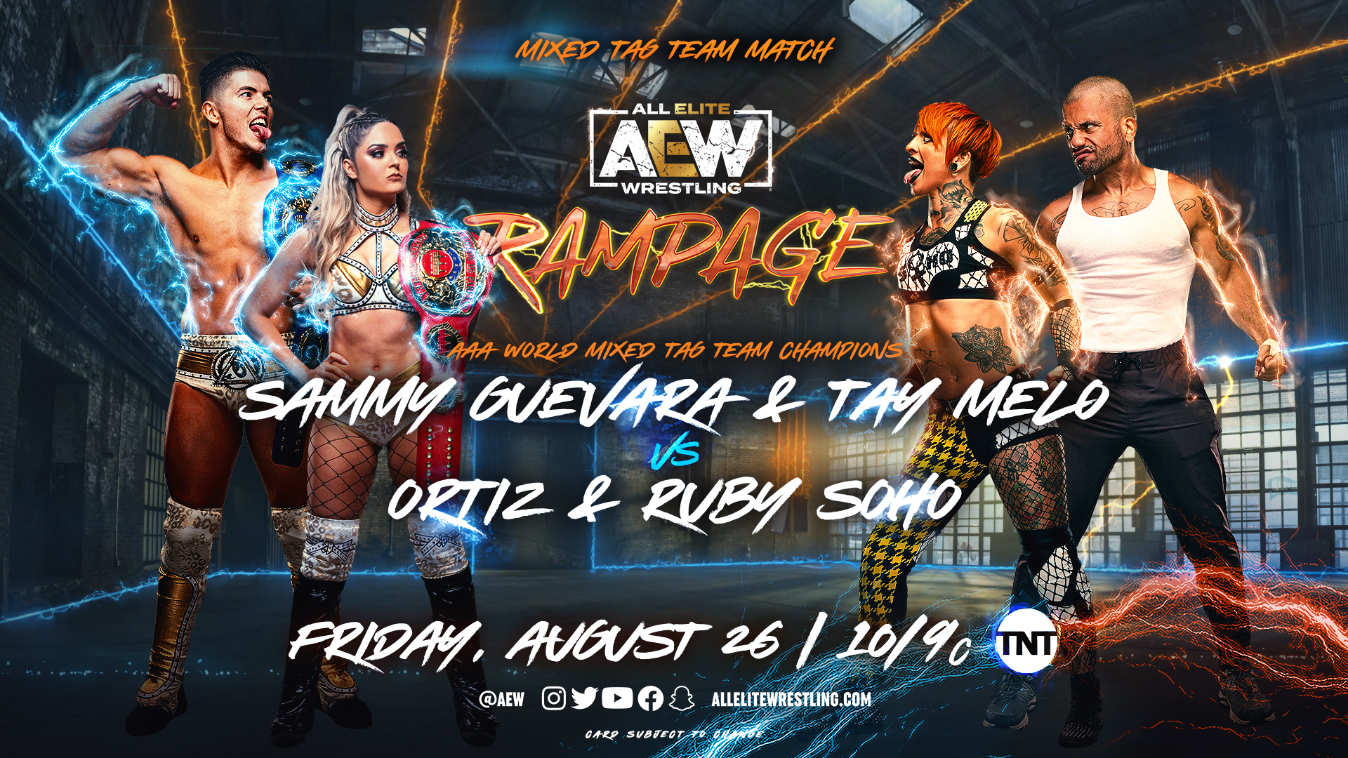 A match graphic for AEW Rampage.