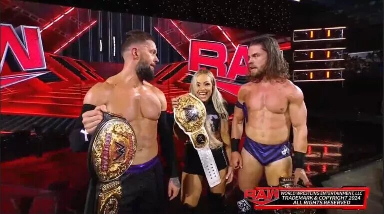 A photo of Liv Morgan and The Judgment Day on WWE Raw.