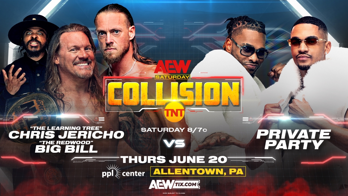 AEW Collision Spoilers - Private Party vs Chris Jericho/Big Bill graphic