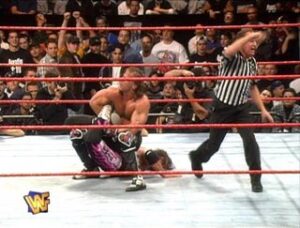 One of the most infamous screwjobs in WWE history - The Montreal Screwjob [By http://bp0.blogger.com/_GI8idJ1yqWM/RlwHlSENPVI/AAAAAAAABAs/hldQAOkpgoc/s320/Seriesscrewjob.jpg, Fair use, https://en.wikipedia.org/w/index.php?curid=18897928]