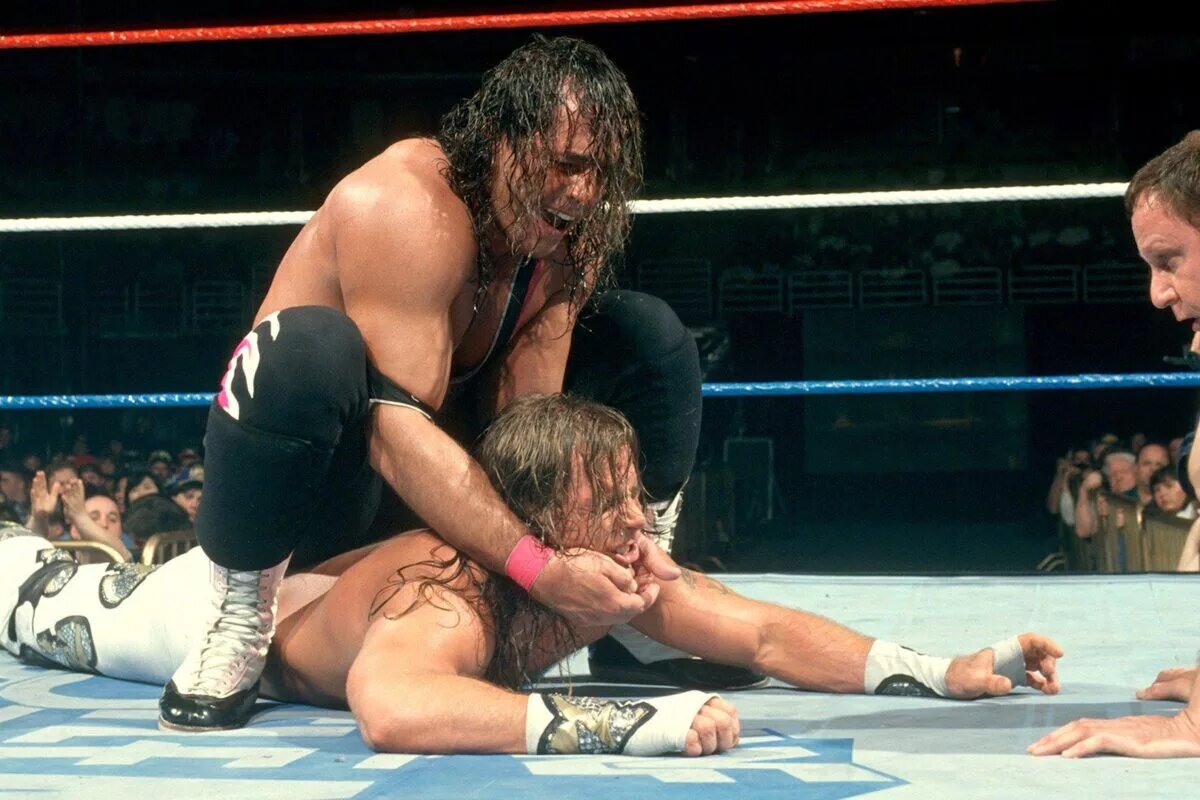 A photo of Shawn Michaels and Bret Hart during the "New Generation" of WWE.
