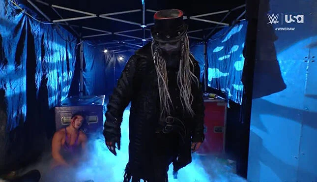 A photo of The Wyatt Sicks member Uncle Howdy on WWE Raw.