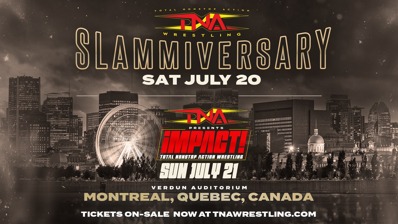 A graphic for TNA Wrestling "Slammiversary 2024"