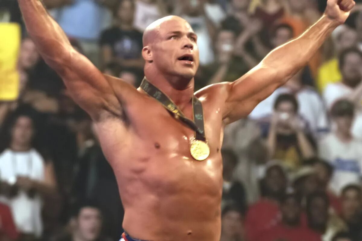A photo of former WWE star Kurt Angle.