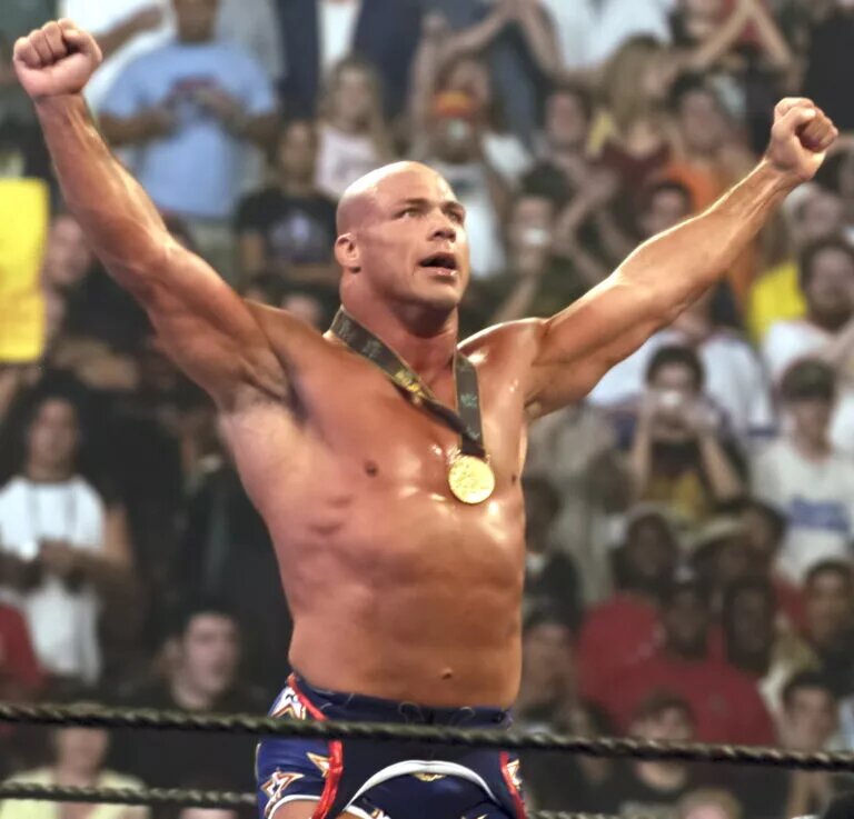 A photo of former WWE star Kurt Angle.