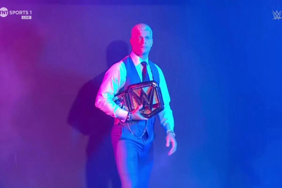 A photo of wrestling WWE Champion Cody Rhodes.