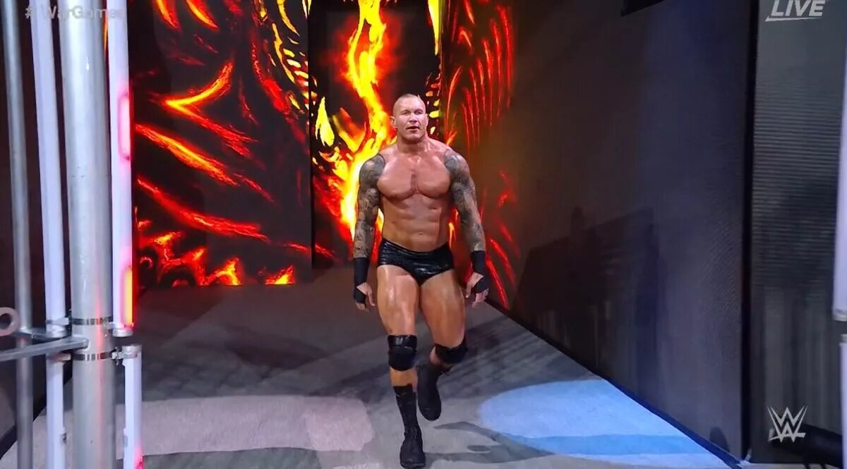 A photo of Randy Orton when he returned at WWE Survivor Series: War Games in 2023.