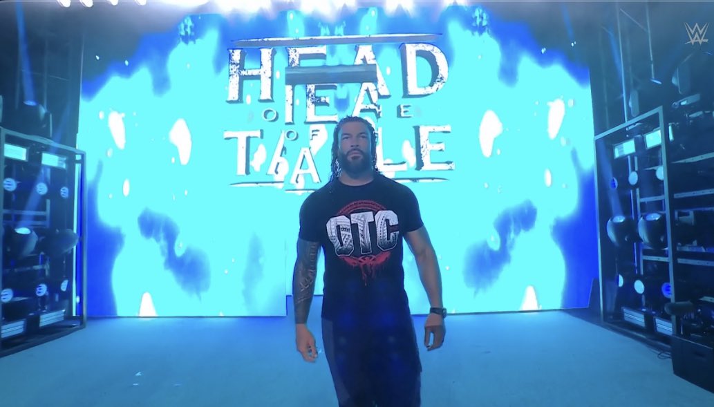 A photo of Roman Reigns making his return at WWE SummerSlam 2024.