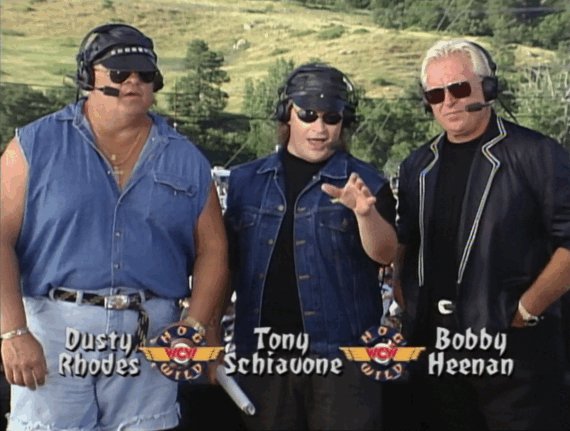 A snapshot from WCW Hog Wild '96.