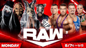 A WWE Raw match graphic.