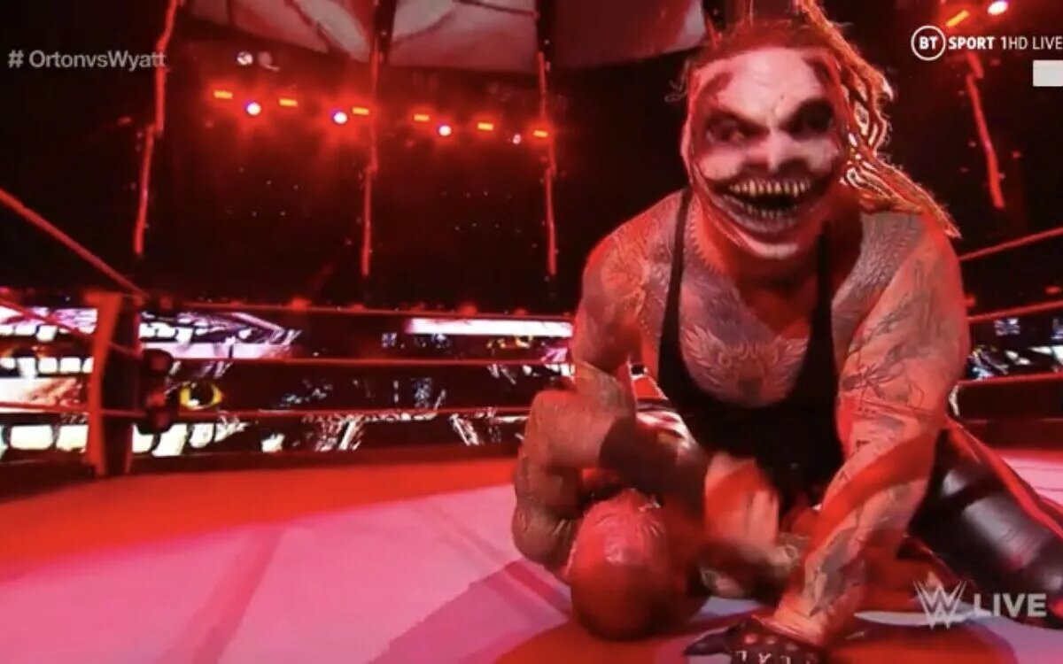 A photo of "The Fiend' Bray Wyatt and Randy Orton on WWE Raw.