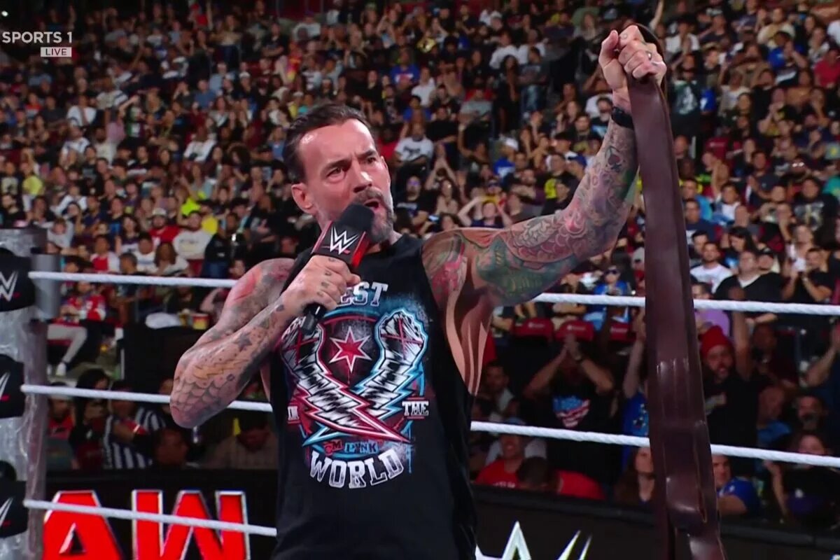 A photo of CM Punk on WWE Raw, a potential returnee for WWE Survivor Series 2024.