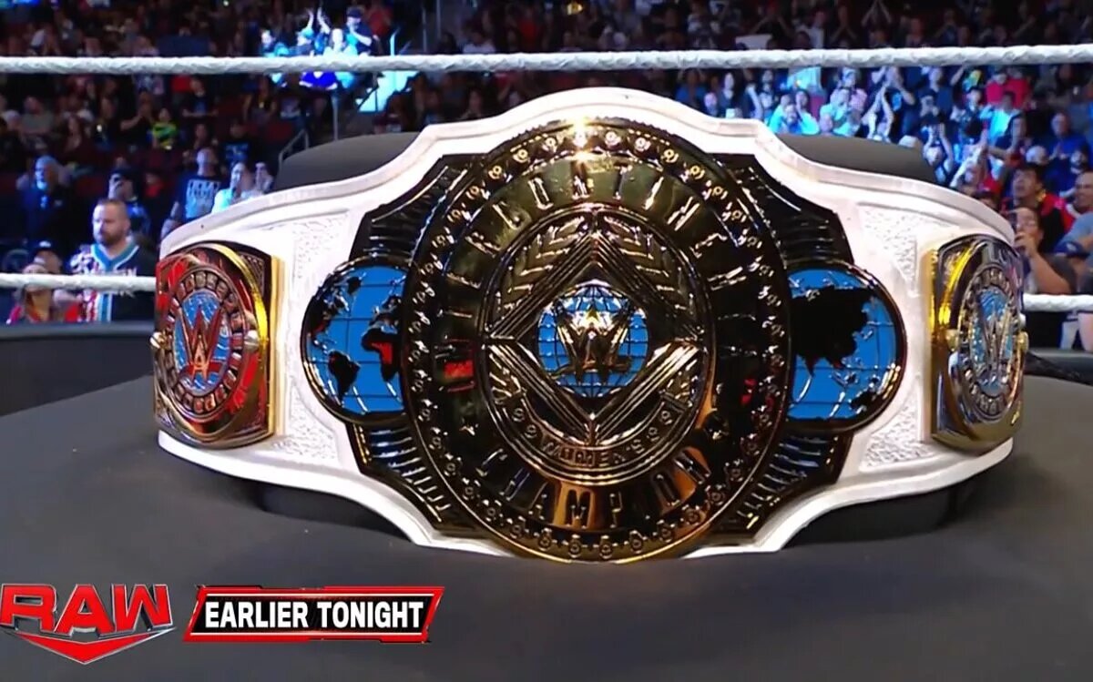 A photo of the WWE Women's Intercontinental Championship from WWE Raw.