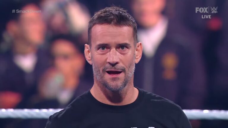 A photo of CM Punk on WWE SmackDown.