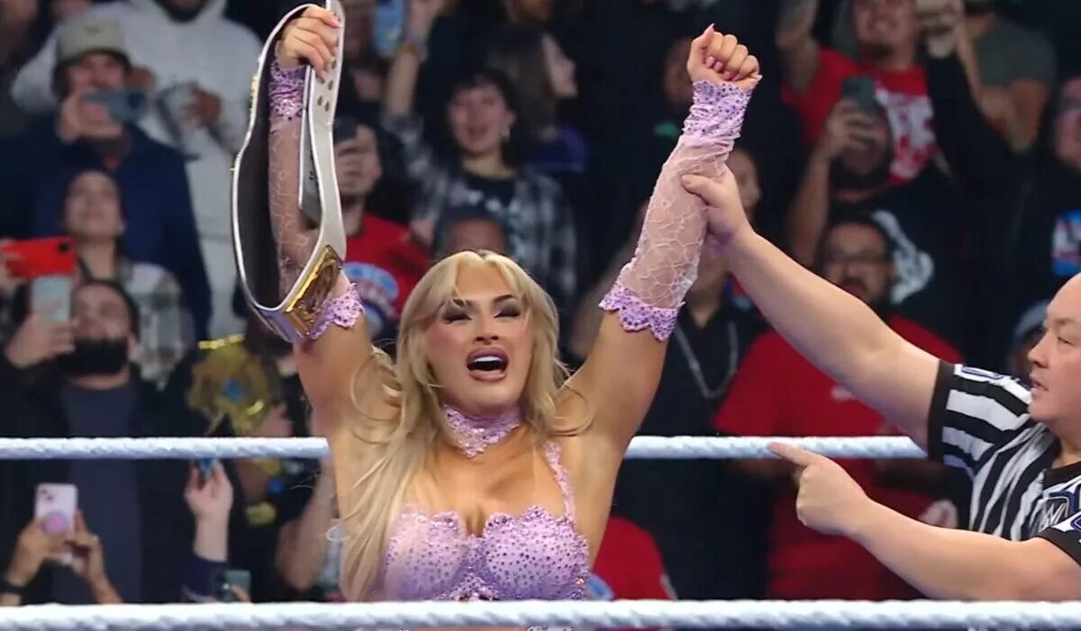 A photo of Tiffany Stratton on WWE SmackDown.
