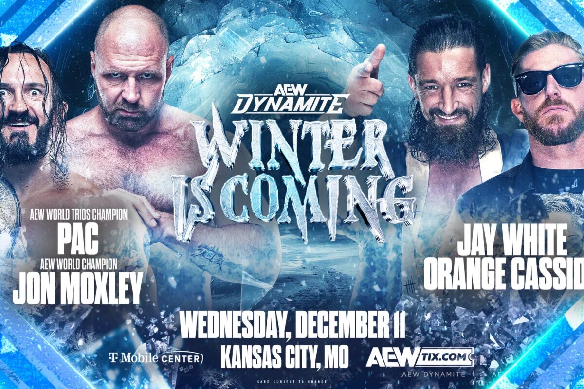 A match graphic for 2024 edition of AEW Dynamite: Winter is Coming.