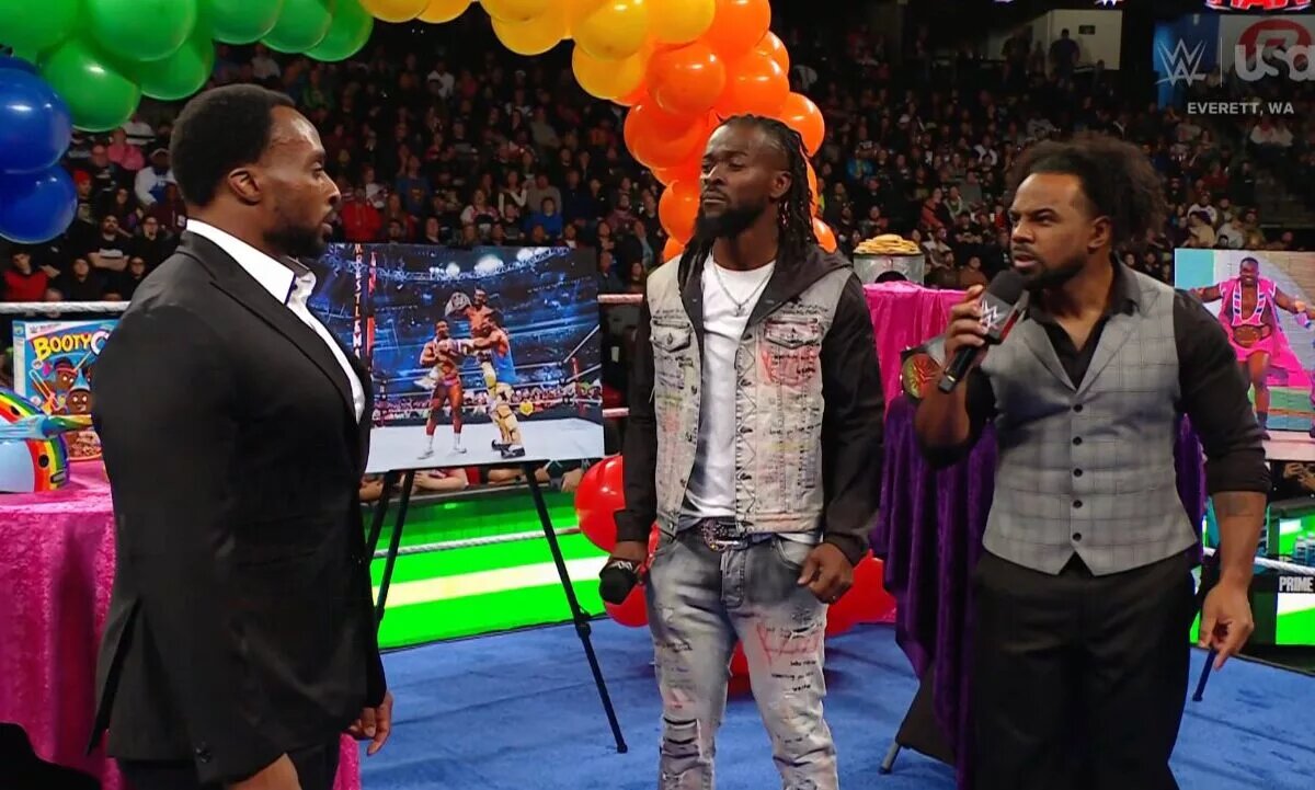 A photo of the New Day on WWE Raw.