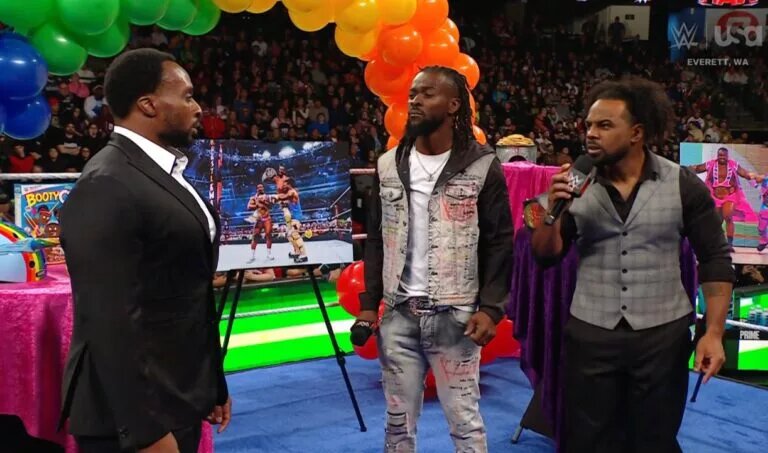 A photo of the New Day on WWE Raw.