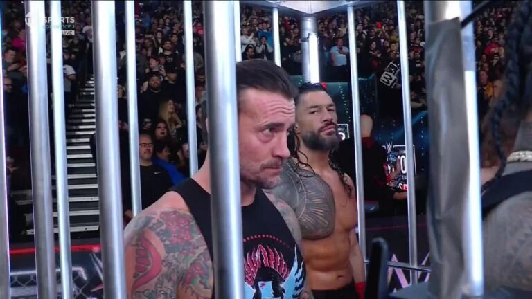 A photo of CM Punk and Roman Reigns, potential opponents for WWE WrestleMania 41.