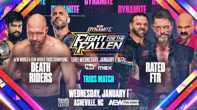 A match graphic for AEW Dynamite: Fight For the Fallen 2024.
