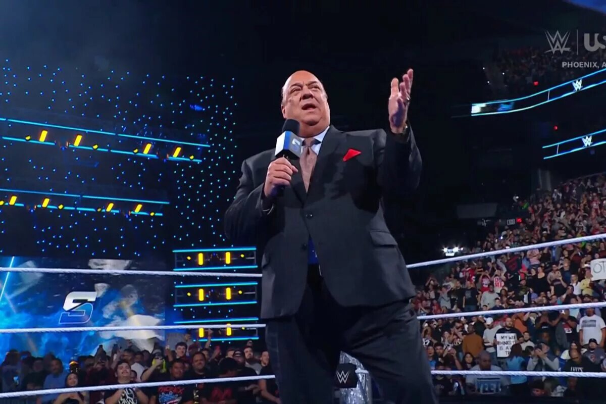 A photo of Paul Heyman on WWE SmackDown.