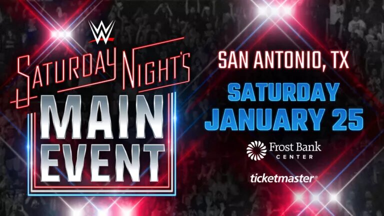 A match graphic for WWE Saturday Night's Main Event 2025/