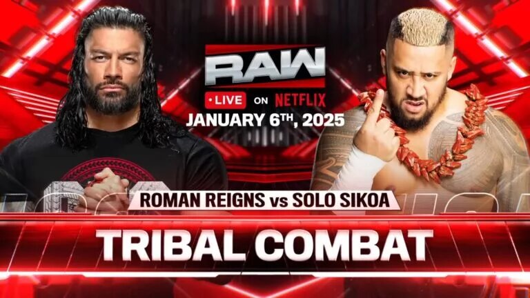 A match graphic for the 2025 WWE Raw on Netflix premiere.