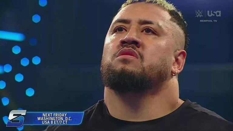 A photo of Solo Sikoa on WWE SmackDown.