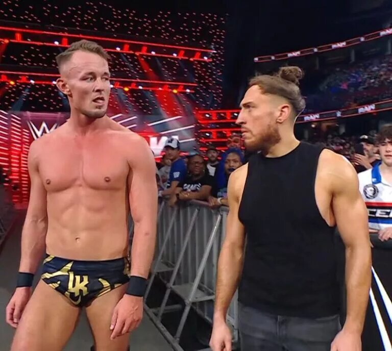A photo of Ludwig Kaiser and Pete Dunne from WWE Raw in 2025.
