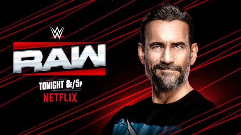 A blog banner for the February 11th, 2025 WWE Raw tonight preview featuring CM Punk. WWE Raw results available after match.