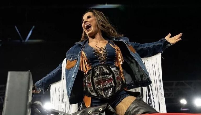 A photo of Mickie James, potential 2025 WWE Hall of Fame Inductee.