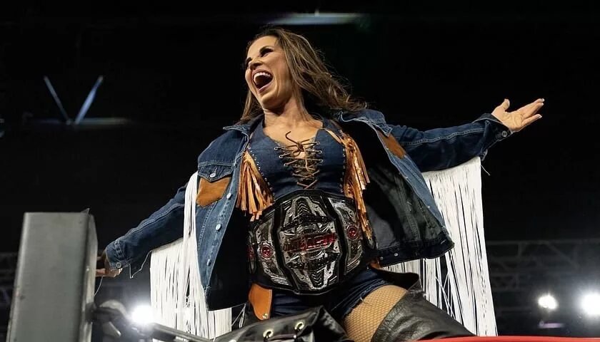 A photo of Mickie James, potential 2025 WWE Hall of Fame Inductee.