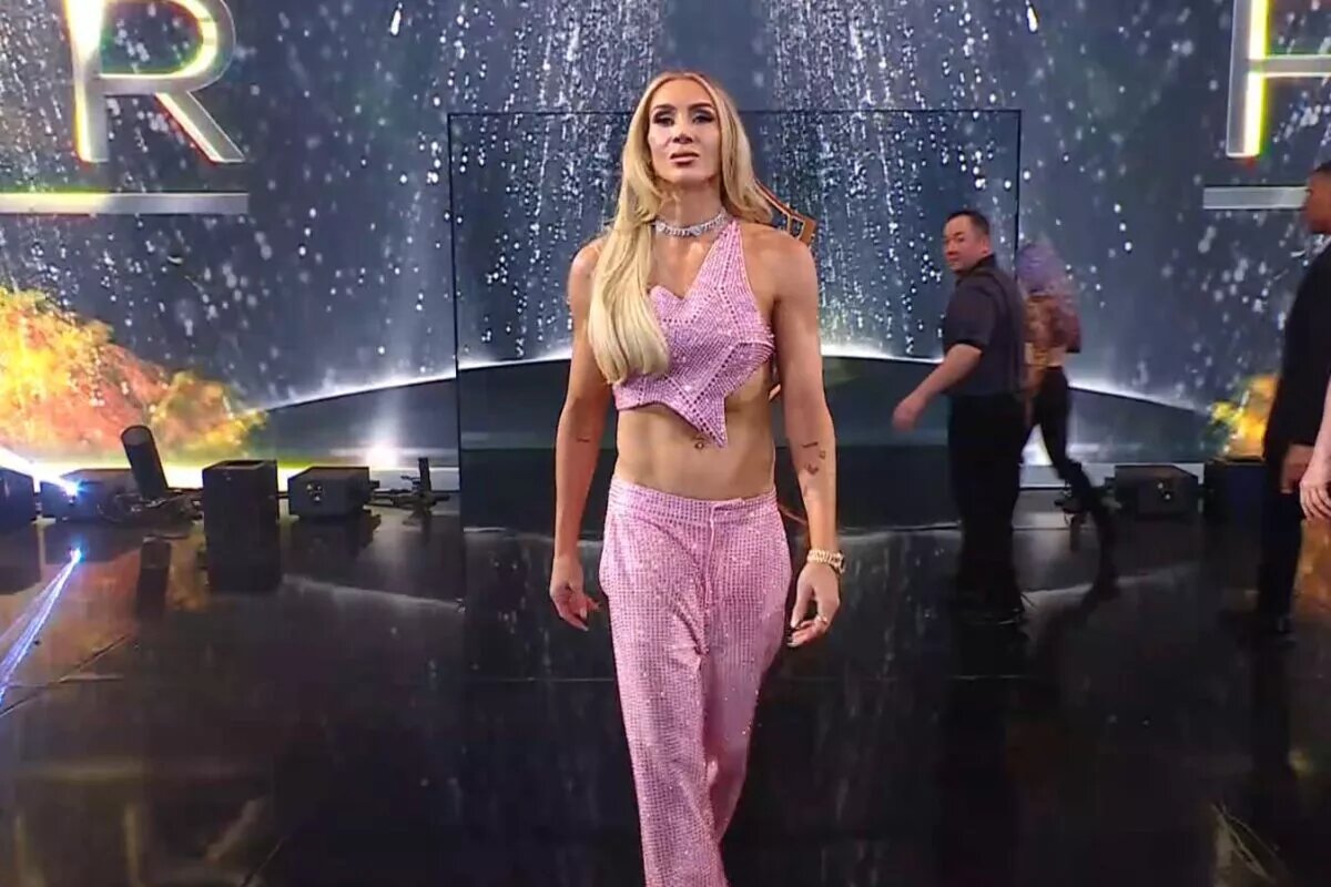 A photo of Charlotte Flair, opponent of Tiffany Stratton at WWE WrestleMania 41.
