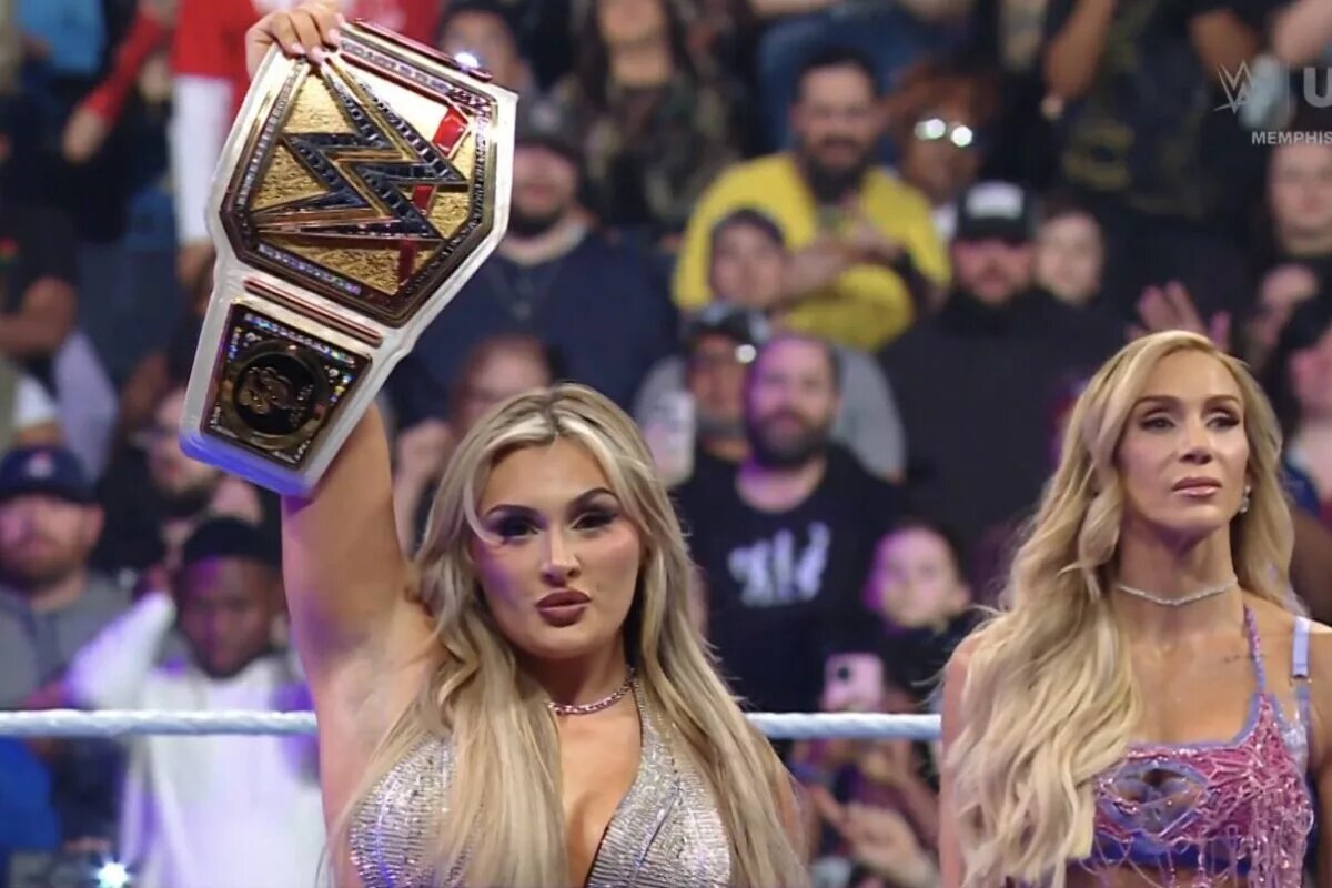 A photo of WWE WrestleMania 41 opponents Charlotte Flair and Tiffany Stratton.