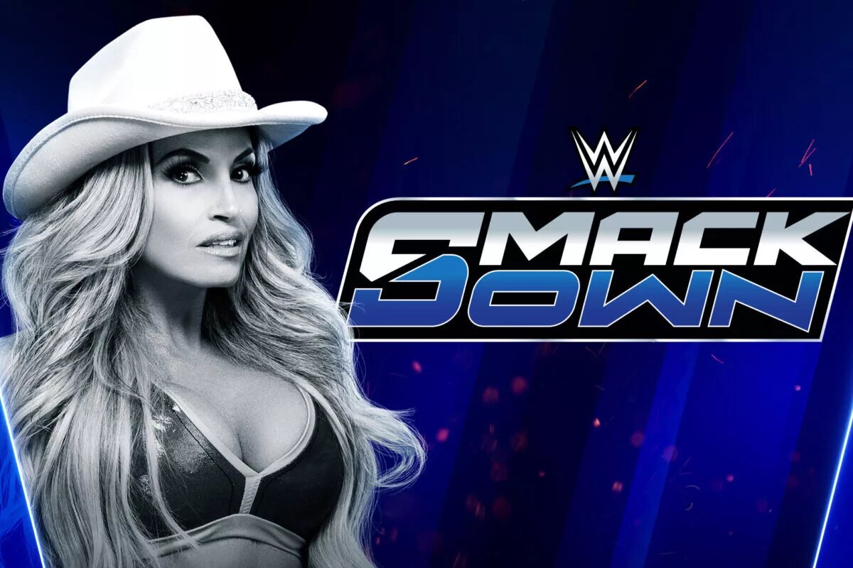 WWE SmackDown preview for February 28, 2025 blog banner featuring Trish Stratus, who'll be making an in-ring return at Elimination Chamber: Toronto before appearing on WWE SmackDown tonight for SmackDown results.